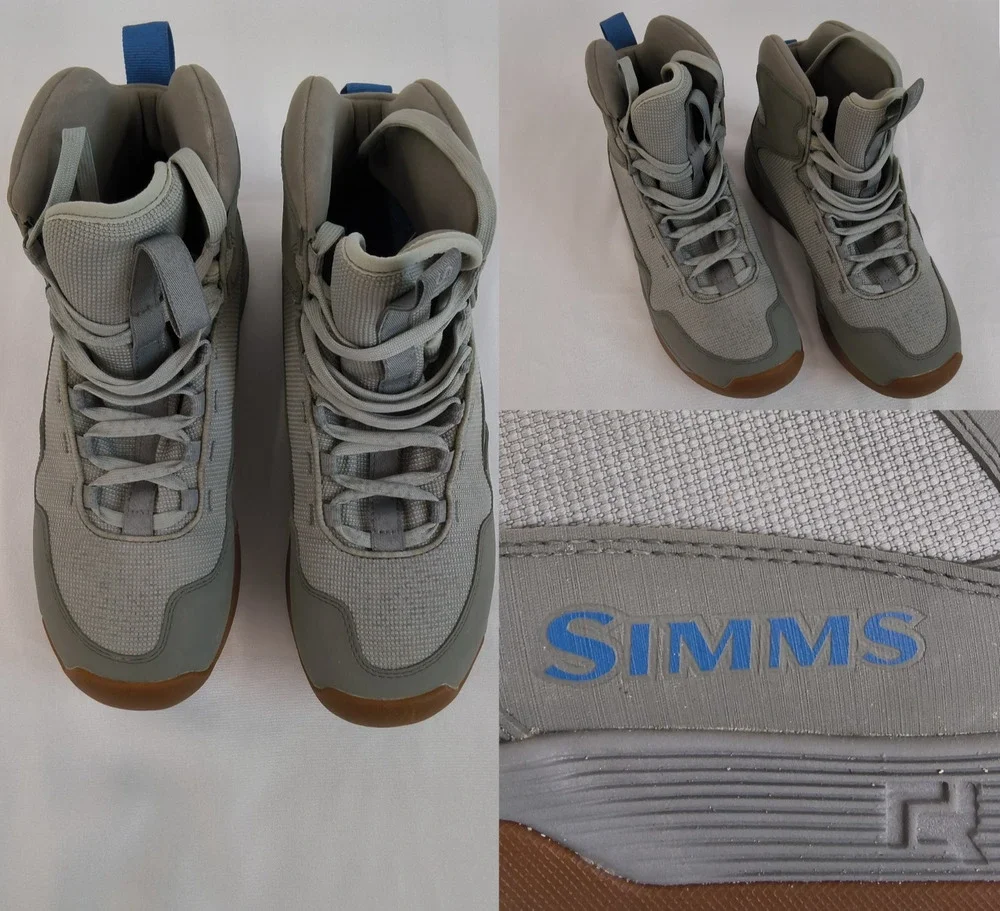 Simms Flats Sneaker Wading Boots Men's 9.5 D Grey Boulder #W5262
